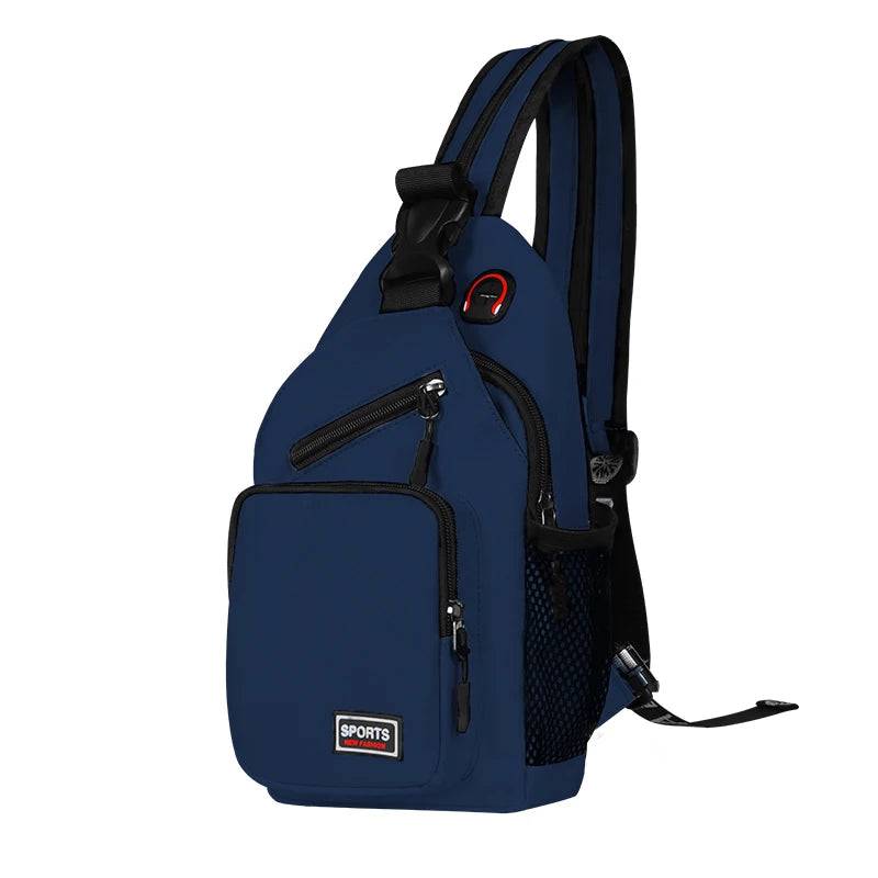 
                  
                    Polarshe Travel Men Chest Shoulder Bag With Earphone Hole Sports Chest Bag Crossbody Mini Women Belt Bag Multi-Function Backpack
                  
                