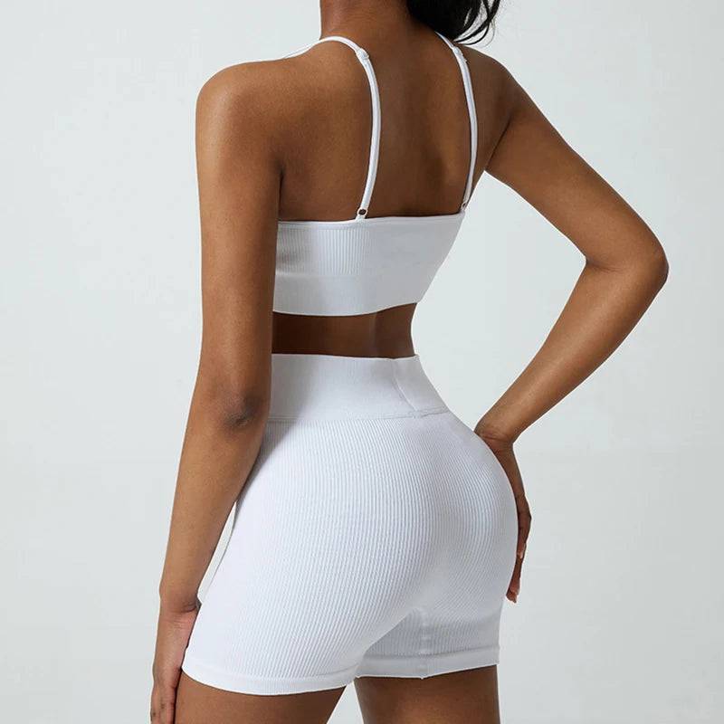 
                  
                    Seamless Yoga Set Gym Suits With Shorts Crop Top Sport Bra Women's Shorts 2 Pieces Set Running Workout Outfit Fitness Clothing
                  
                