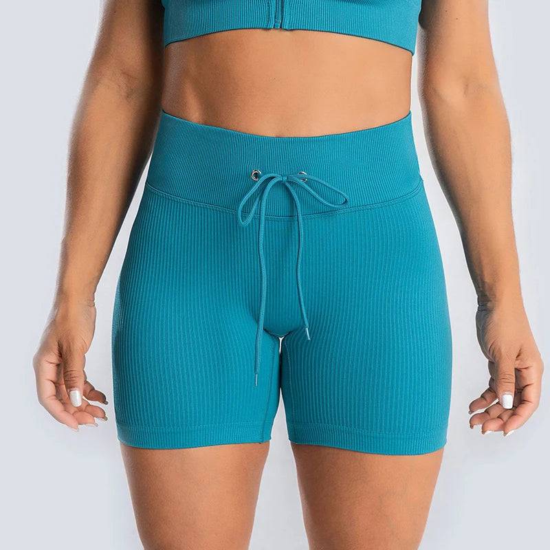 
                  
                    Sport Shorts Women Push Up High Waist Drawstring Long Yoga Shorts Tummy Control Compression Workout Gym Tight Shorts
                  
                