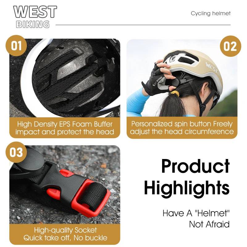 
                  
                    WEST BIKING Cycling Helmet Lightweight MTB Road Bike Aero Helmet With Taillight Men Women Safe Helmet Electric Scooter Helmet
                  
                