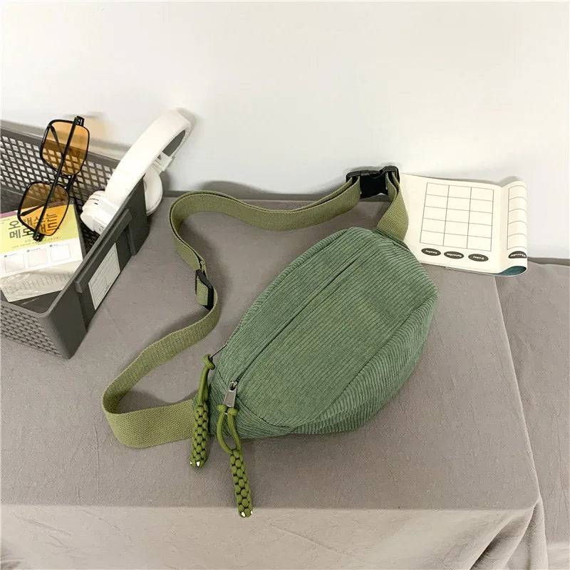 
                  
                    Women Waist Pack Large Capacity Corduroy Fanny Pack Street Style Chest Bag Fashion Shoulder Crossbody Bags Casual Waist Belt Bag
                  
                