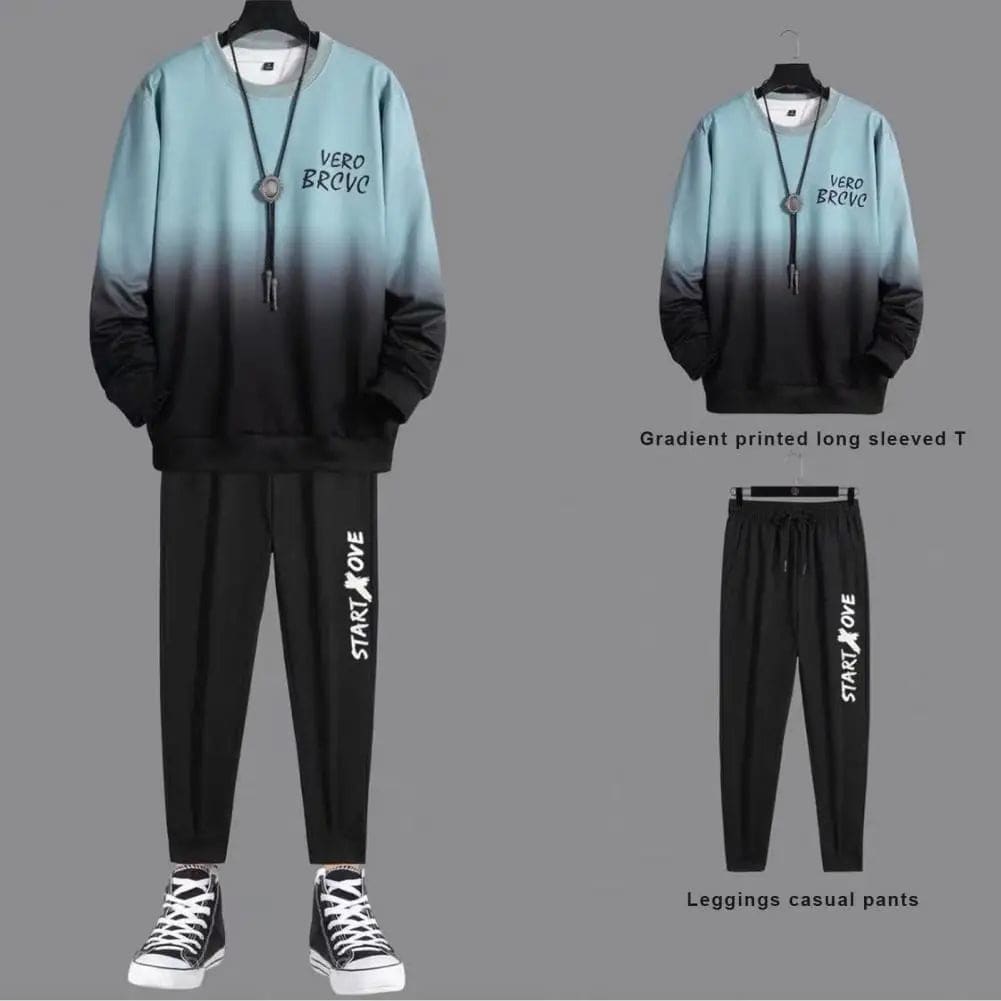 
                  
                    2023 Spring Autumn New Men's Tracksuit Classic Fashion Trend Waffle Ger Two-Piece Male Loose Pullover+outdoor Running Pants Set
                  
                