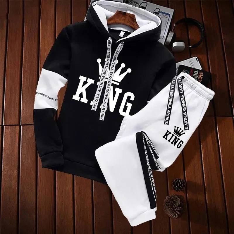 
                  
                    2024 New Mens Tracksuit Set High Quality Hoodies And Sweatpants Male Outdoor Casual Sports Jogging Suit Black White Pants Sets
                  
                