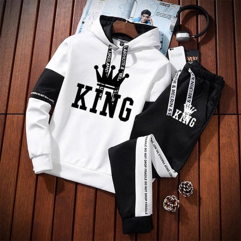 
                  
                    2024 New Mens Tracksuit Set High Quality Hoodies And Sweatpants Male Outdoor Casual Sports Jogging Suit Black White Pants Sets
                  
                