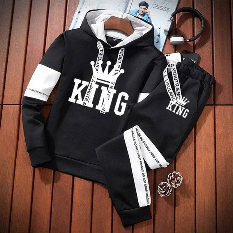 
                  
                    2024 New Mens Tracksuit Set High Quality Hoodies And Sweatpants Male Outdoor Casual Sports Jogging Suit Black White Pants Sets
                  
                