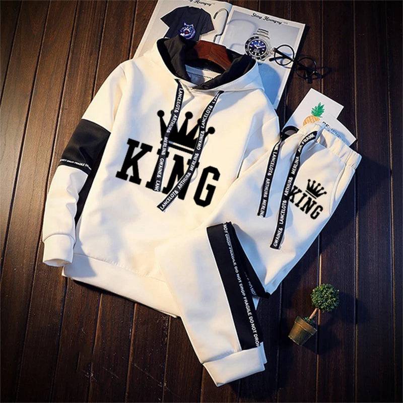 
                  
                    2024 New Mens Tracksuit Set High Quality Hoodies And Sweatpants Male Outdoor Casual Sports Jogging Suit Black White Pants Sets
                  
                