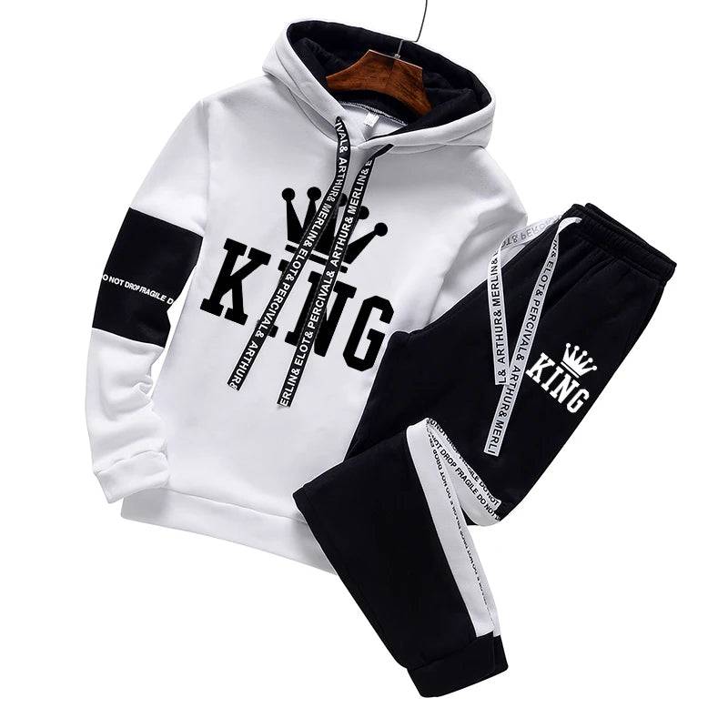 
                  
                    2024 New Mens Tracksuit Set High Quality Hoodies And Sweatpants Male Outdoor Casual Sports Jogging Suit Black White Pants Sets
                  
                