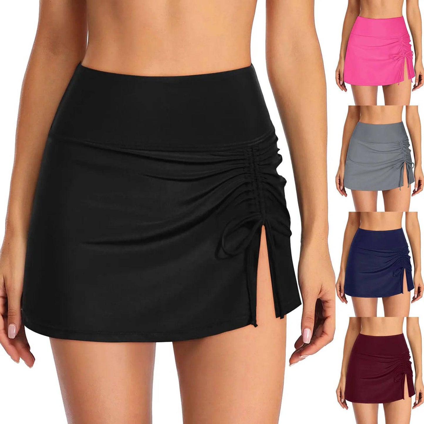 
                  
                    Women's Swim Skirt High Waisted Bathing Suit Skirt Two Piece Sexy Beach Swimwear For Women Solid Swimsuit Bandage Beach Party
                  
                