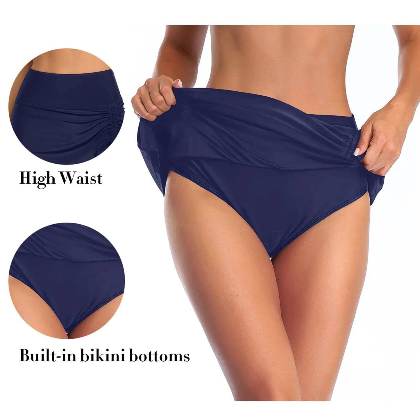 
                  
                    Women's Swim Skirt High Waisted Bathing Suit Skirt Two Piece Sexy Beach Swimwear For Women Solid Swimsuit Bandage Beach Party
                  
                