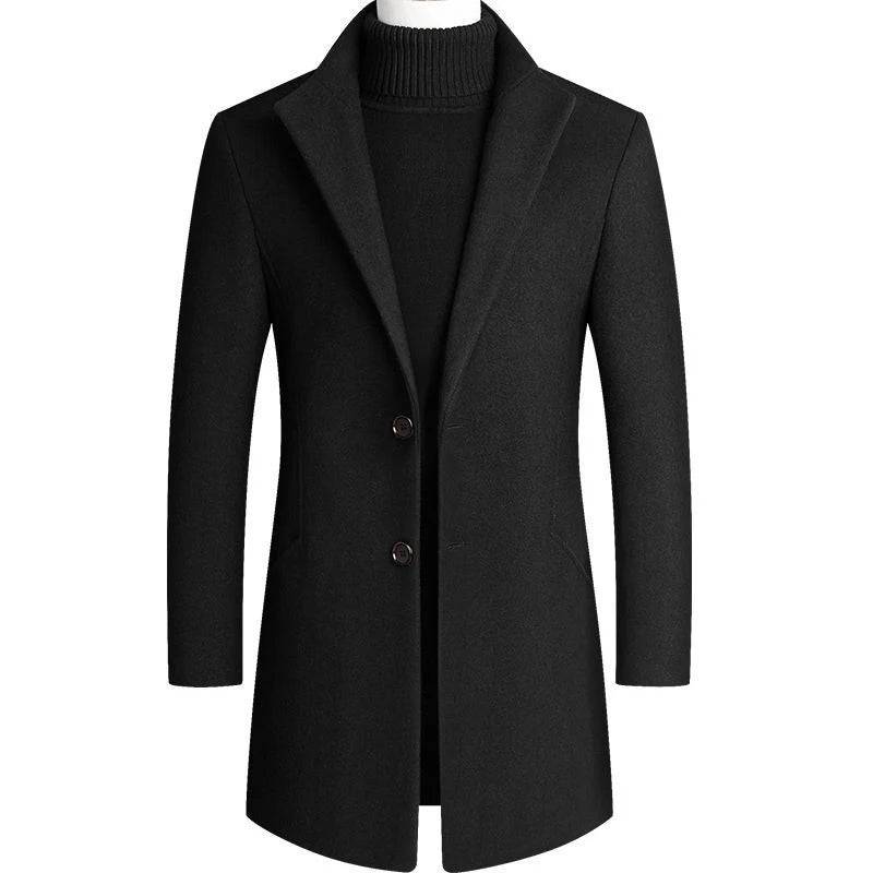 
                  
                    Autumn Winter Men's Wool Jackets Casual Mens Mid-Long Trench Coats Male Solid Color Woolen Warm Business Jackets Clothing
                  
                