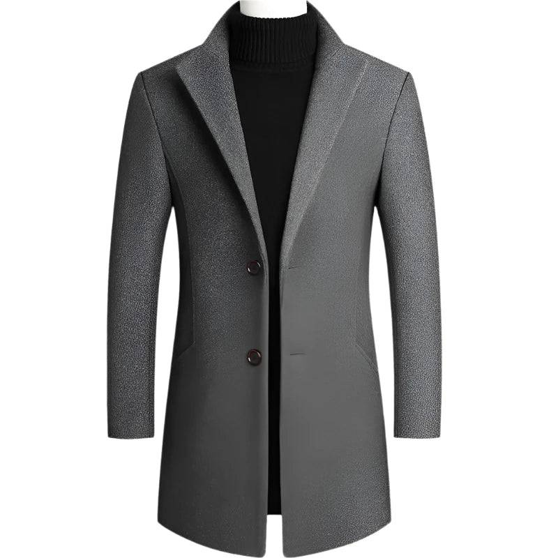 Autumn Winter Men's Wool Jackets Casual Mens Mid-Long Trench Coats Male Solid Color Woolen Warm Business Jackets Clothing