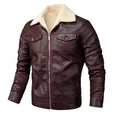 
                  
                    DIMUSI Men's PU Jacket Leather Coats Winter Mens Fur Collar Warm Slim Faux Leather Motorcycle Jackets Male Biker Coats Clothing
                  
                