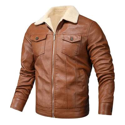 
                  
                    DIMUSI Men's PU Jacket Leather Coats Winter Mens Fur Collar Warm Slim Faux Leather Motorcycle Jackets Male Biker Coats Clothing
                  
                