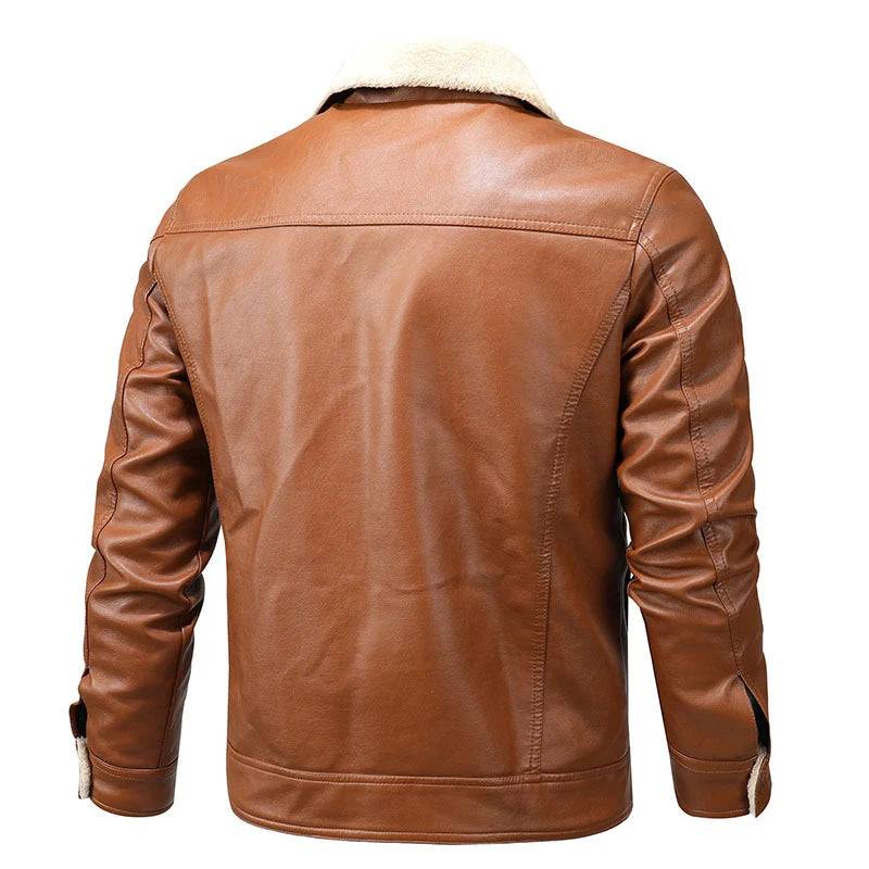 
                  
                    DIMUSI Men's PU Jacket Leather Coats Winter Mens Fur Collar Warm Slim Faux Leather Motorcycle Jackets Male Biker Coats Clothing
                  
                