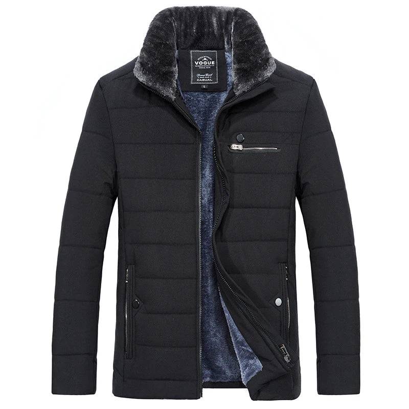 DIMUSI Winter Men's Fleece Jacket Fashion Men Thermal Parka Coats Classic Outdoor Windbreaker Warm Padded Jackets Men Clothing