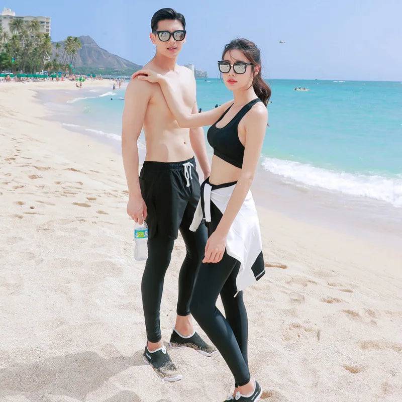 
                  
                    Korean Couple Split Diving Suit Women Men's Snorkeling Surfing Swimsuit Conservative Sun Protection Sports Pants Swimwear
                  
                