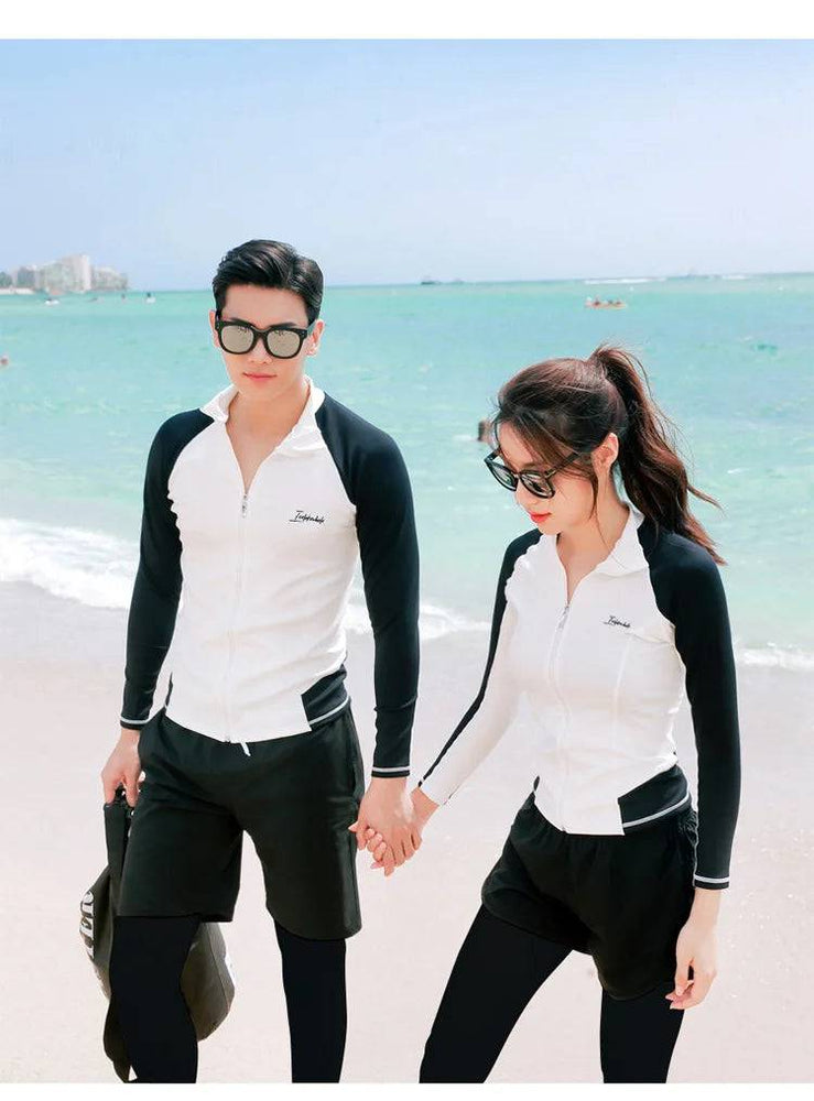 
                  
                    Korean Couple Split Diving Suit Women Men's Snorkeling Surfing Swimsuit Conservative Sun Protection Sports Pants Swimwear
                  
                