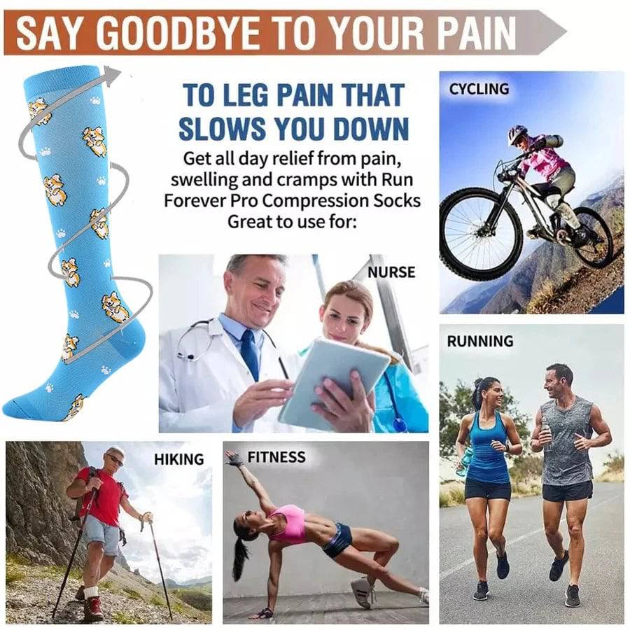 
                  
                    Compression Socks For Men Women Elastic Pregnancy Varicose Vein Edema Care Socks Outdoor Sports Running Cycling Hiking Football
                  
                