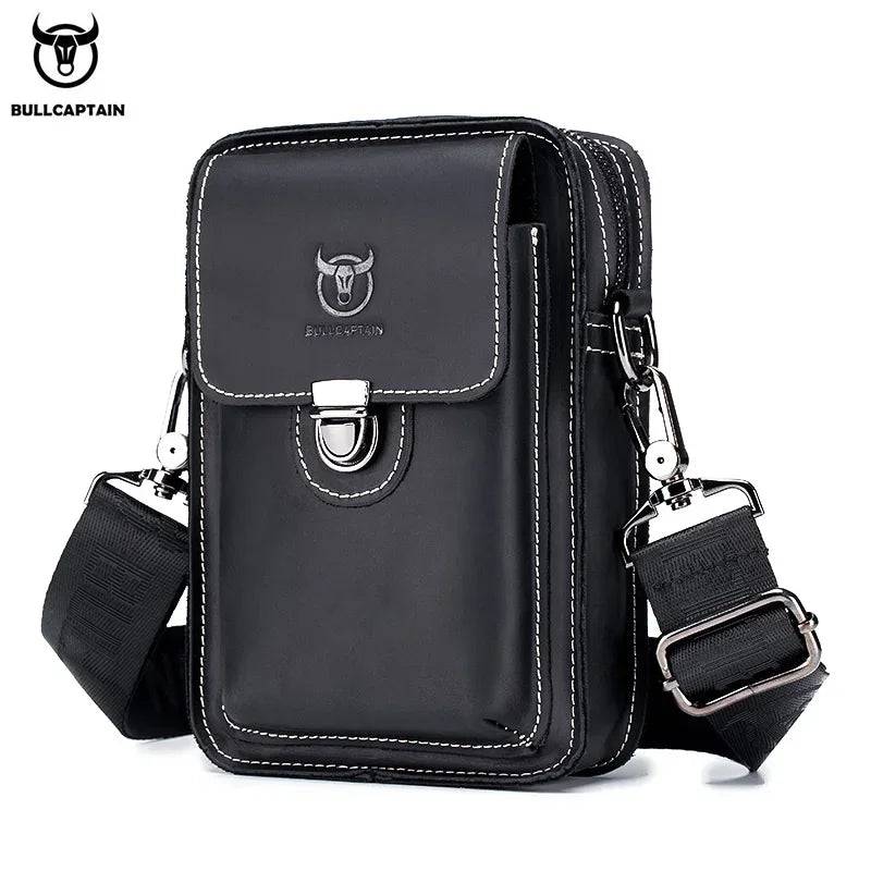 
                  
                    BULLCAPTAIN Crazy Horse Leather Male Waist Pack Phone Pouch Bags Waist Bag Men's Small Chest Shoulder Belt Bag Back Pack YB075
                  
                