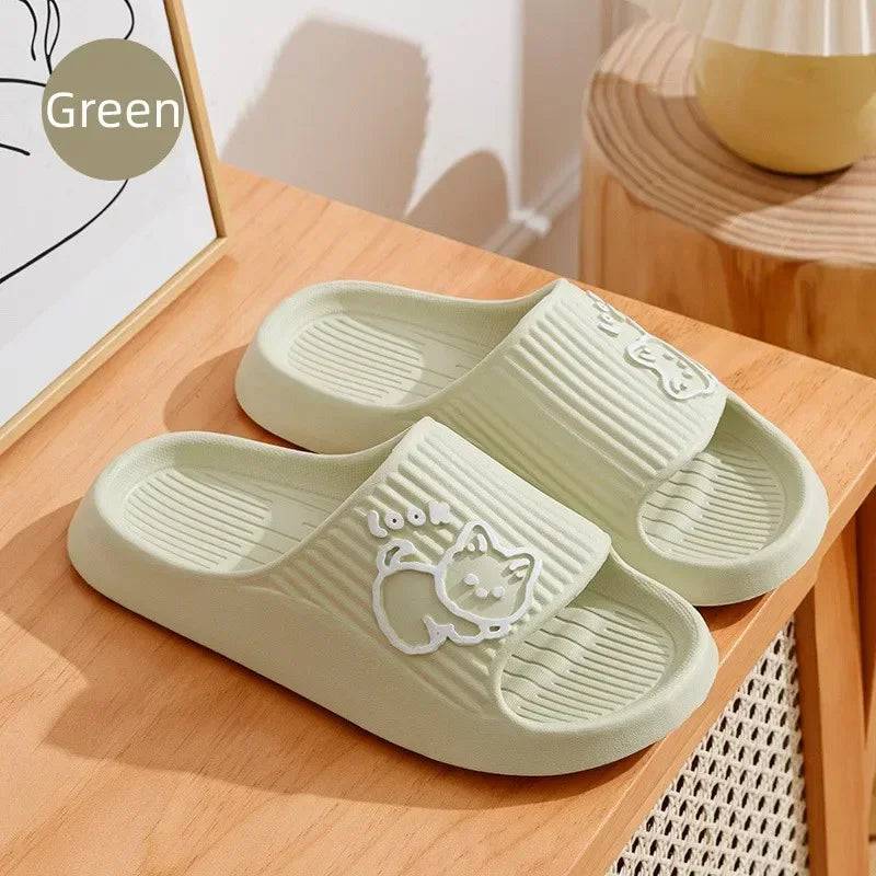 
                  
                    2024 Summer Women Slippers Bath Thick Platform Non-Slip Home Cat Cartoon Flip Flops Beach Sandals Ladies Slides Indoor Outdoor
                  
                