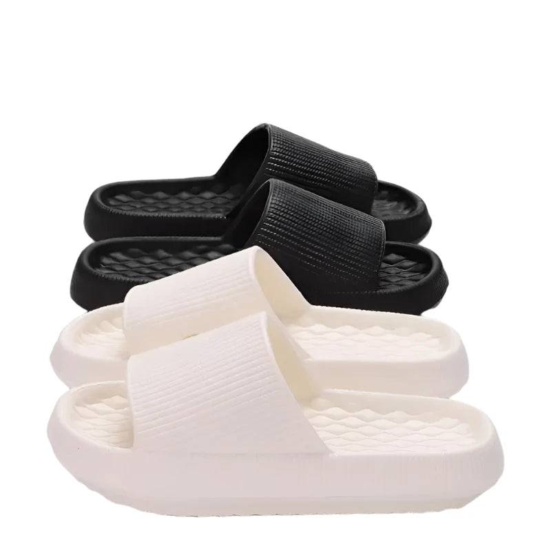 Women Thick Platform Cloud Slippers Eva Cfortable Non-Slip Home Slides Women Summer Lightweight Soft Sole Sandals Flip Flops