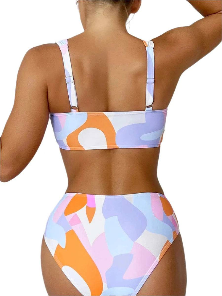 
                  
                    High Waist Bikini Swimsuit Woman 2024 Swimwear Female Sexy Bandeau Bikinis Sets Brazilian Beach Swimming for Women Bathing Suits
                  
                