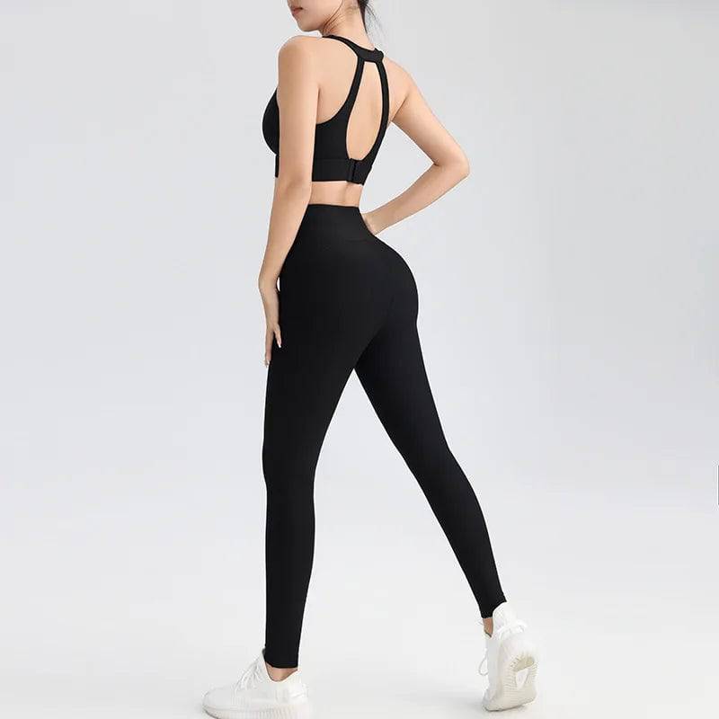 
                  
                    Women's yoga suits cross-back workout vests and high-waisted tights leggings
                  
                