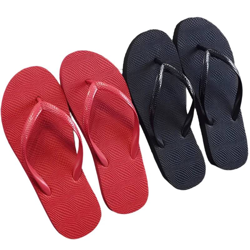 Solid Color Non-slip Leisure Couple Slippers Women Summer Beach Slippers Outdoor Women Flip Flops Breathable Beach sandals women