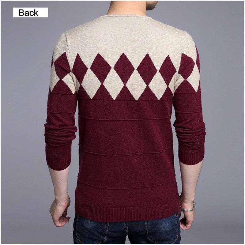 
                  
                    DIMUSI Autumn Winter Mens Pullover Sweater Men Turtleneck Casual V-Neck Sweater Men's Slim Fit Knitted Pullovers Clothing 3XL
                  
                