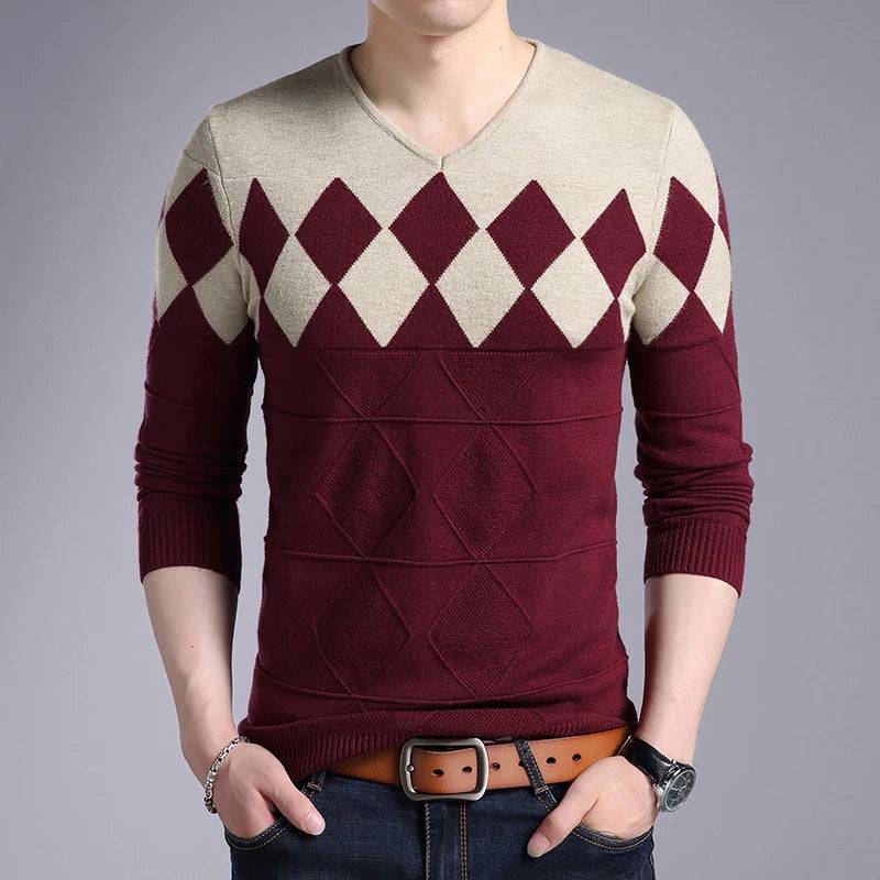 
                  
                    DIMUSI Autumn Winter Mens Pullover Sweater Men Turtleneck Casual V-Neck Sweater Men's Slim Fit Knitted Pullovers Clothing 3XL
                  
                