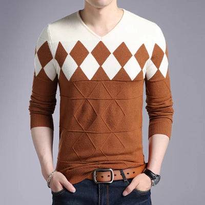 
                  
                    DIMUSI Autumn Winter Mens Pullover Sweater Men Turtleneck Casual V-Neck Sweater Men's Slim Fit Knitted Pullovers Clothing 3XL
                  
                