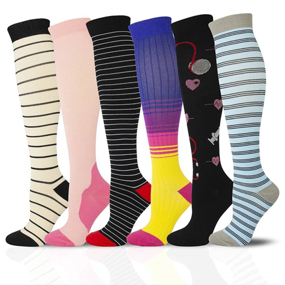 
                  
                    3/4/5/6 High Compression Socks Suitable Various Intravenous Socks Men Women Outdoor Sports Knee Sports Socks Circulation Cycling
                  
                