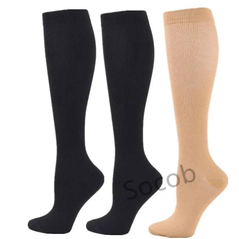 
                  
                    3 Double Compression Socks Medical Varicose Veins Swollen Calves Solid Color Sports Socks Elastic Outdoor Marathon Cycling Rugby
                  
                