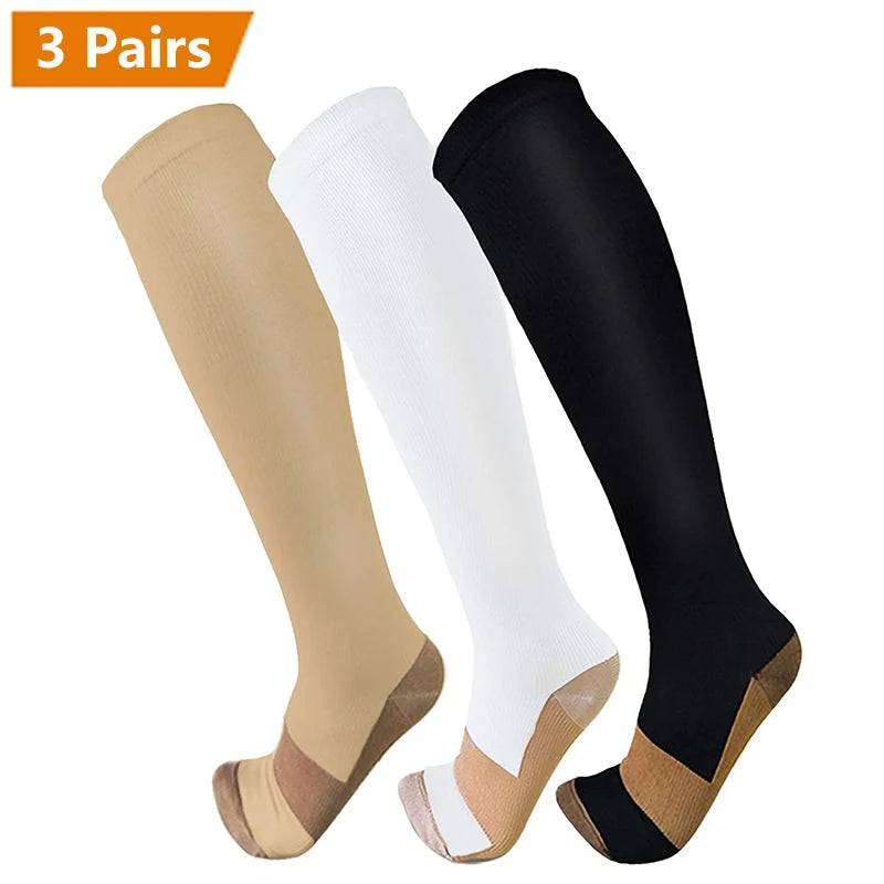 
                  
                    3/6/7 Pairs Compression Socks Medical 20-30mmHg Men Varicose Veins Sports Socks for Running Cycling Blood Circulation Knee Socks
                  
                