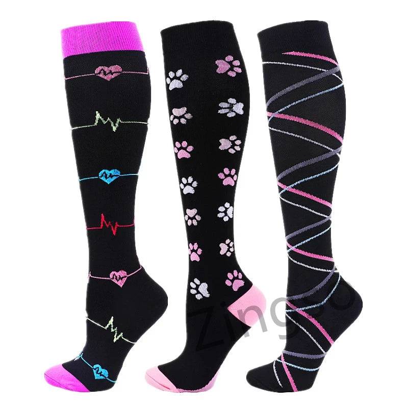 
                  
                    3/6/7 Pairs Compression Socks Medical 20-30mmHg Men Varicose Veins Sports Socks for Running Cycling Blood Circulation Knee Socks
                  
                