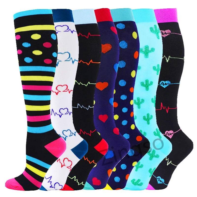 
                  
                    3/6/7 Pairs Compression Socks Medical 20-30mmHg Men Varicose Veins Sports Socks for Running Cycling Blood Circulation Knee Socks
                  
                