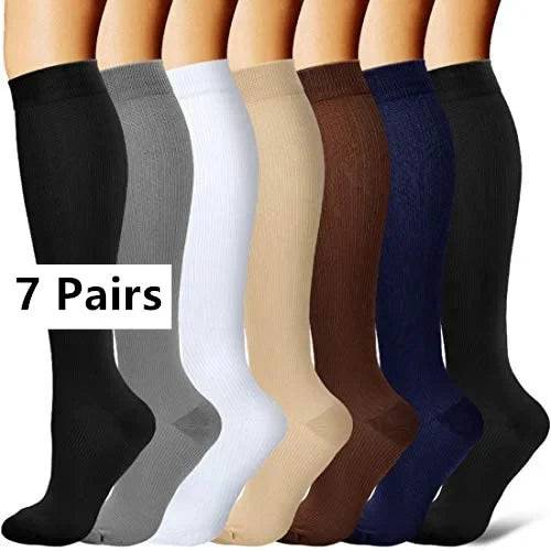 
                  
                    3/6/7 Pairs Compression Socks Medical 20-30mmHg Men Varicose Veins Sports Socks for Running Cycling Blood Circulation Knee Socks
                  
                