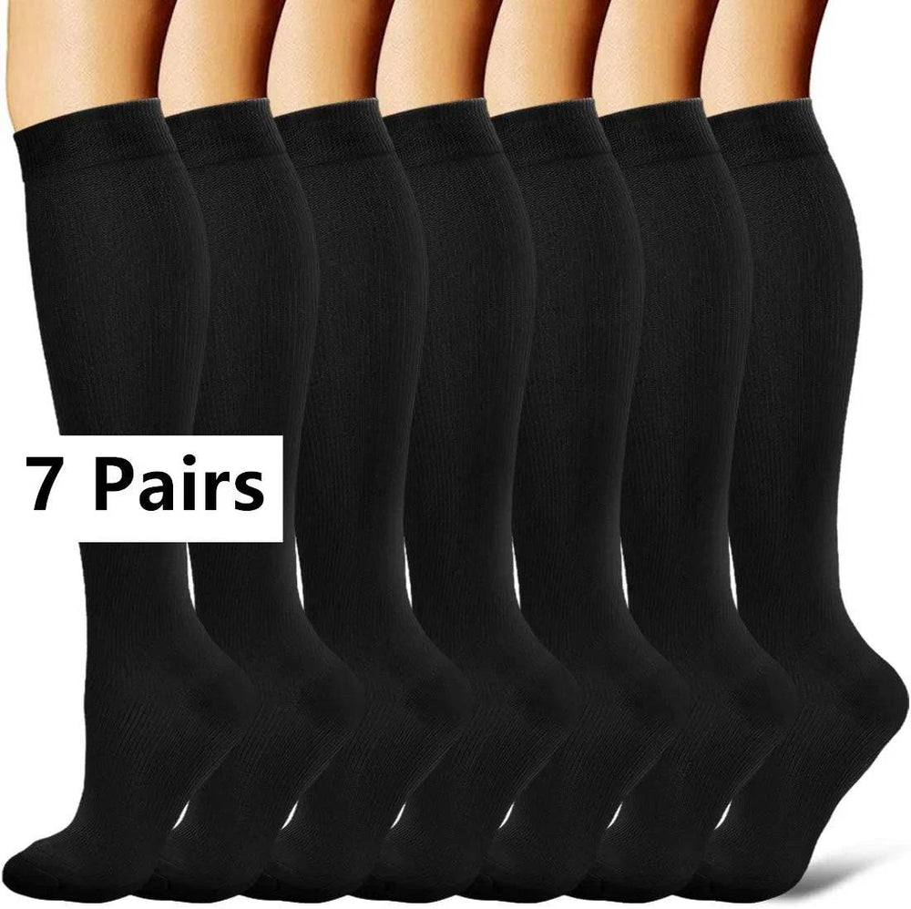 
                  
                    3/6/7 Pairs Compression Socks Medical 20-30mmHg Men Varicose Veins Sports Socks for Running Cycling Blood Circulation Knee Socks
                  
                