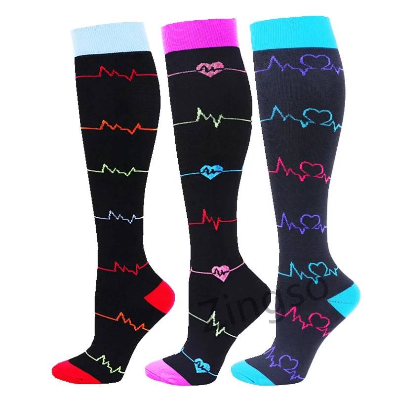 
                  
                    3 Pairs Compression Socks Men Sports Socks Running Basketball Football Cycling Knee Sock Women Diabete 30mmHg Varicose Wholesale
                  
                