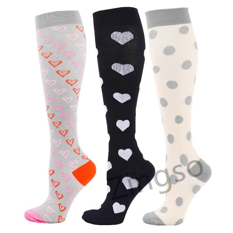 
                  
                    3 Pairs Compression Socks Men Sports Socks Running Basketball Football Cycling Knee Sock Women Diabete 30mmHg Varicose Wholesale
                  
                