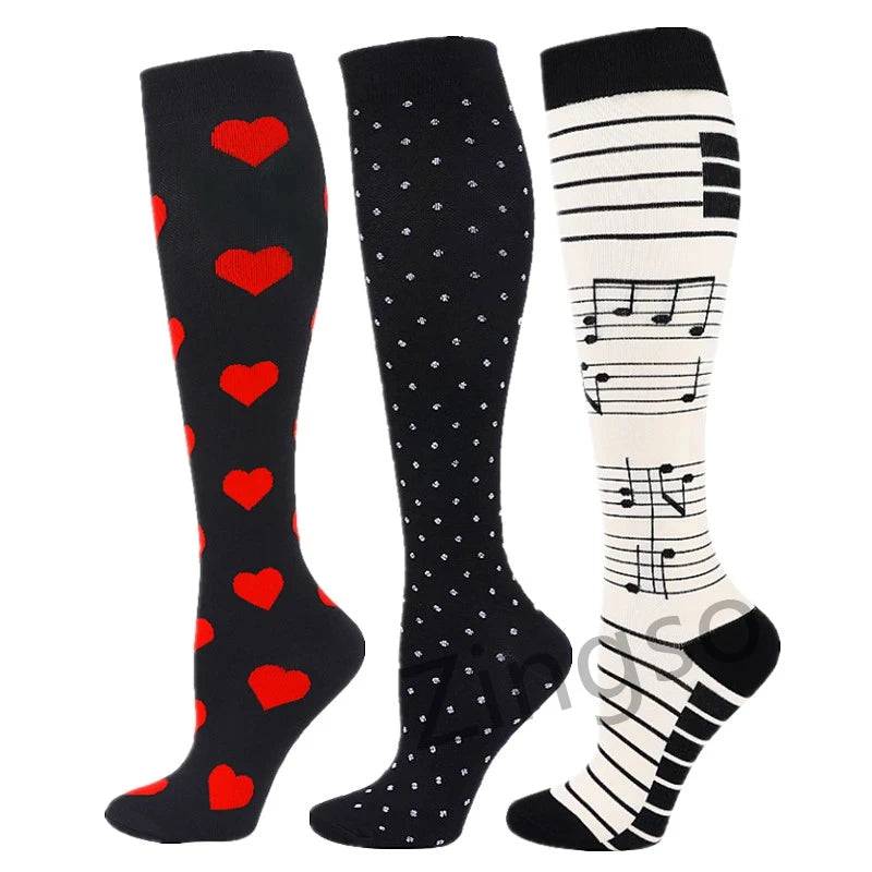 
                  
                    3 Pairs Compression Socks Men Sports Socks Running Basketball Football Cycling Knee Sock Women Diabete 30mmHg Varicose Wholesale
                  
                