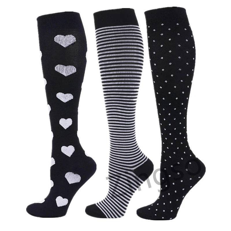 
                  
                    3 Pairs Compression Socks Men Sports Socks Running Basketball Football Cycling Knee Sock Women Diabete 30mmHg Varicose Wholesale
                  
                