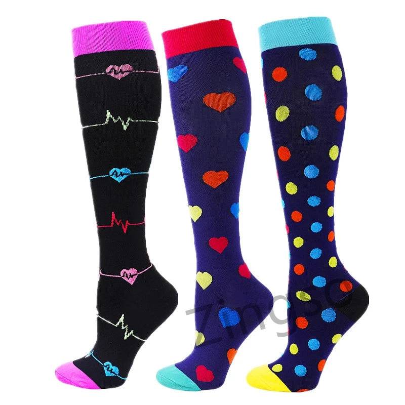 
                  
                    3 Pairs Compression Socks Men Sports Socks Running Basketball Football Cycling Knee Sock Women Diabete 30mmHg Varicose Wholesale
                  
                