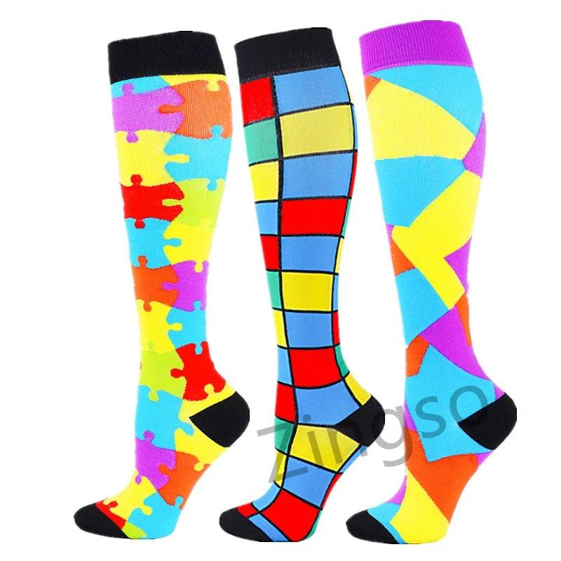 
                  
                    3 Pairs Compression Socks Men Sports Socks Running Basketball Football Cycling Knee Sock Women Diabete 30mmHg Varicose Wholesale
                  
                