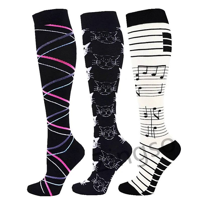 
                  
                    3 Pairs Compression Socks Men Sports Socks Running Basketball Football Cycling Knee Sock Women Diabete 30mmHg Varicose Wholesale
                  
                